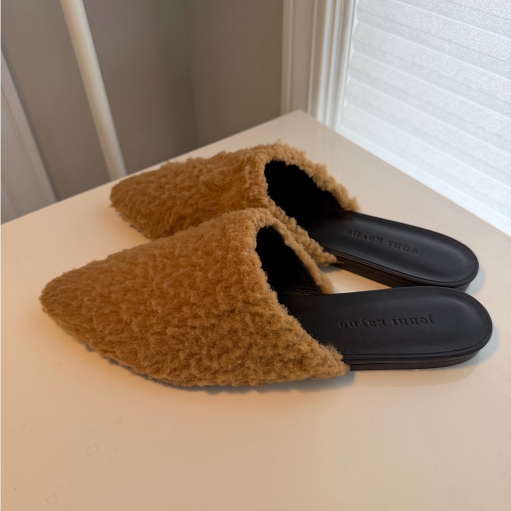 Jenni Kayne Camel Shearling Mules - Picture 4 of 6